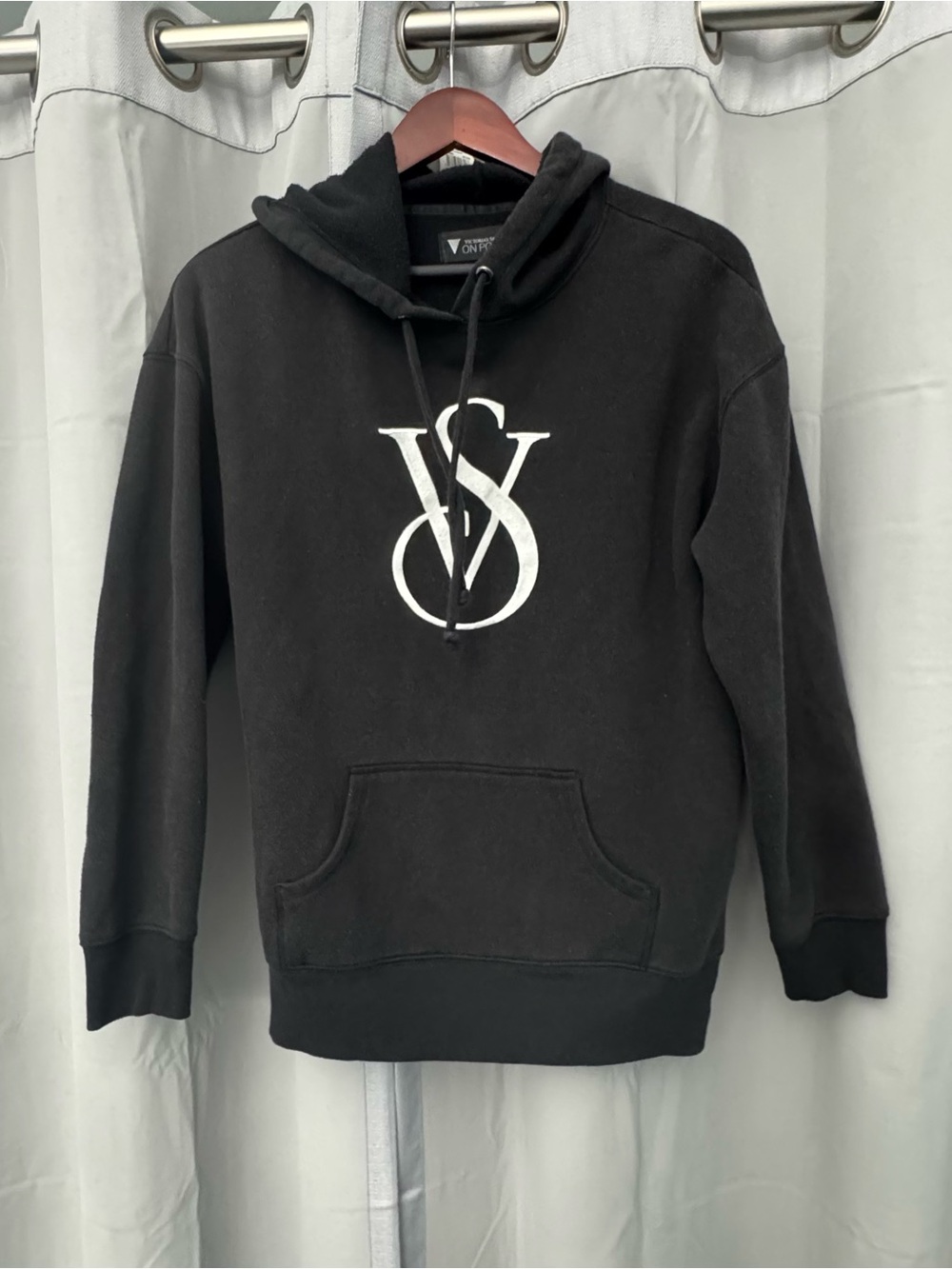 Victoria's Secret Black Hoodie with White VS Logo